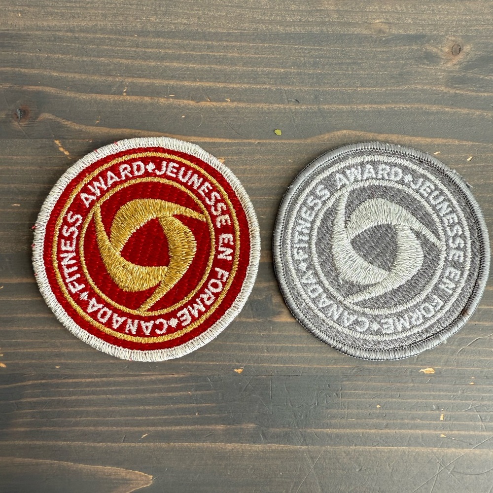 2 x vintage Canada fitness patches